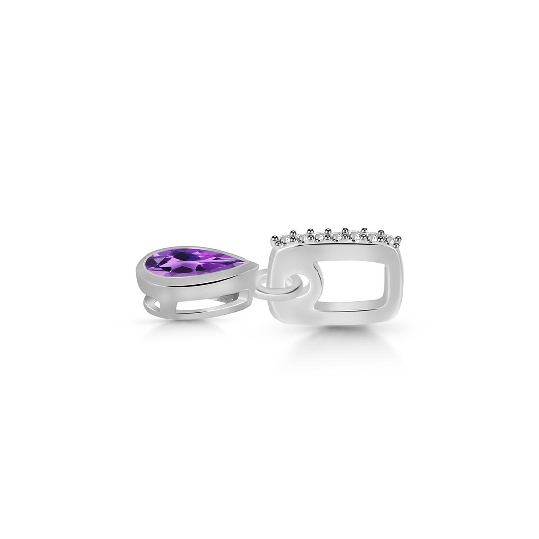 Amethyst & White Topaz Pendant-(AMT-SP-779.)